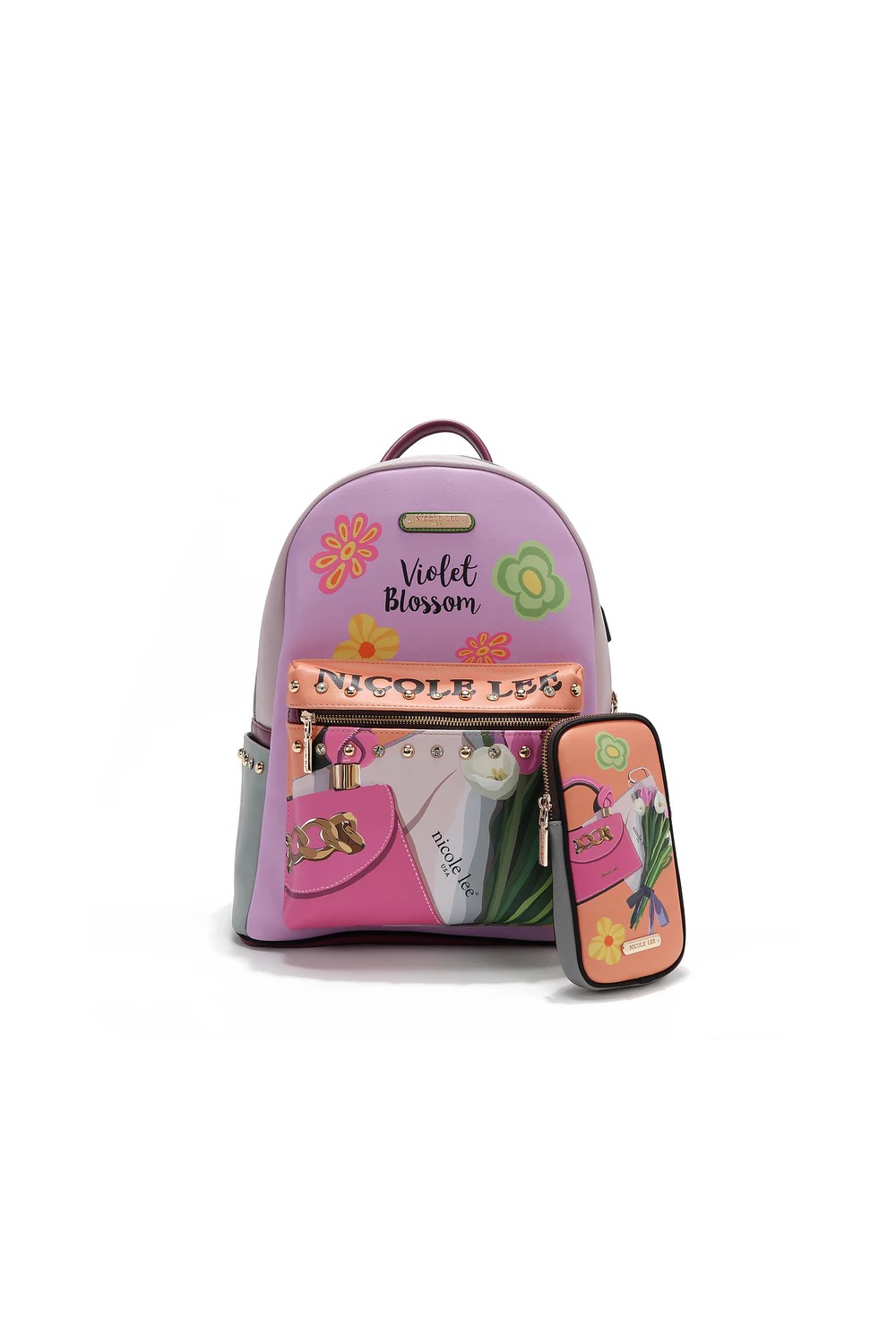 BACKPACK USB12769L (VIOLET BLOSSOM)