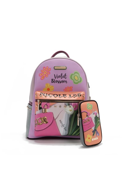 BACKPACK USB12769L (VIOLET BLOSSOM)