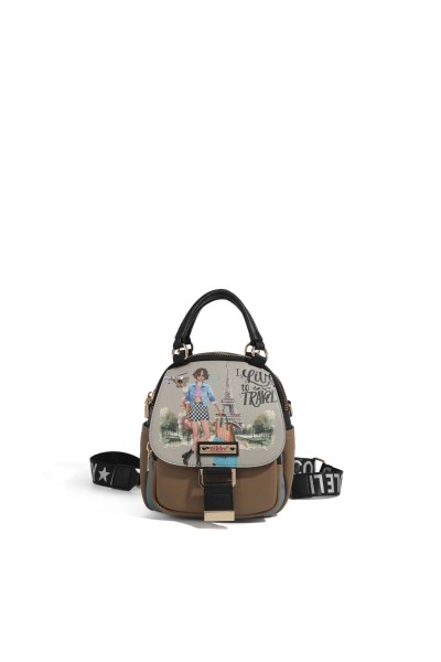 CROSSBODY/BACKPACK NK12712 (I LIVE TO TRAVEL)