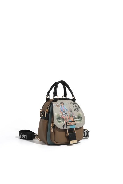 CROSSBODY/BACKPACK NK12712 (I LIVE TO TRAVEL)